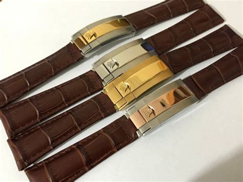 rolex men leather strap|rolex leather strap for women.